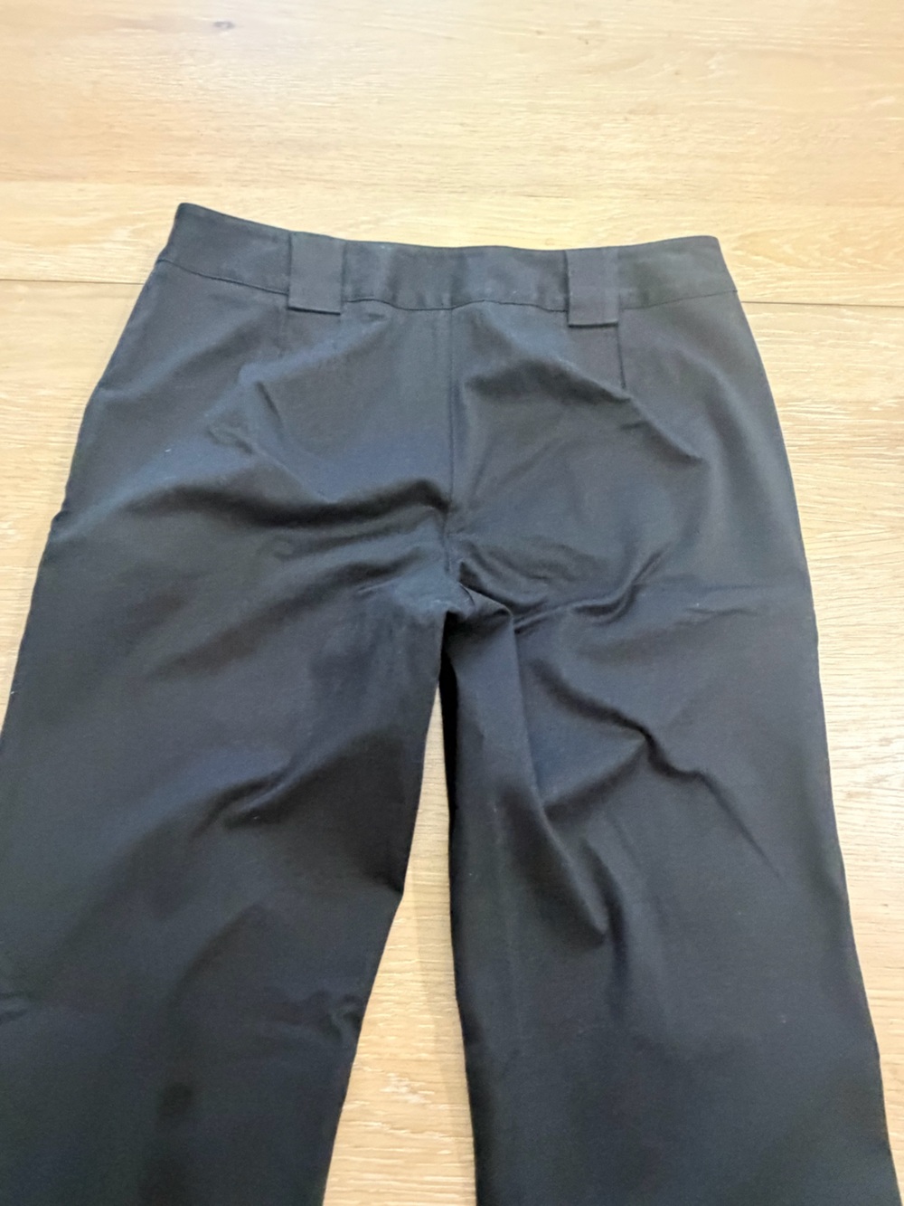 LOFT Black Wide-Leg Stretch Pants with Zip Pocket Details - Picture 6 of 7